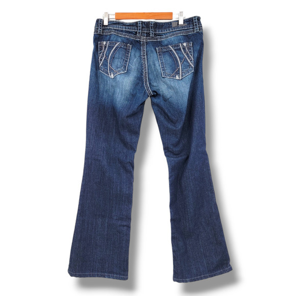 KUT From The Kloth Women's Embroidered Pockets So Low Bootcut Jeans Size 12 - Picture 2 of 11